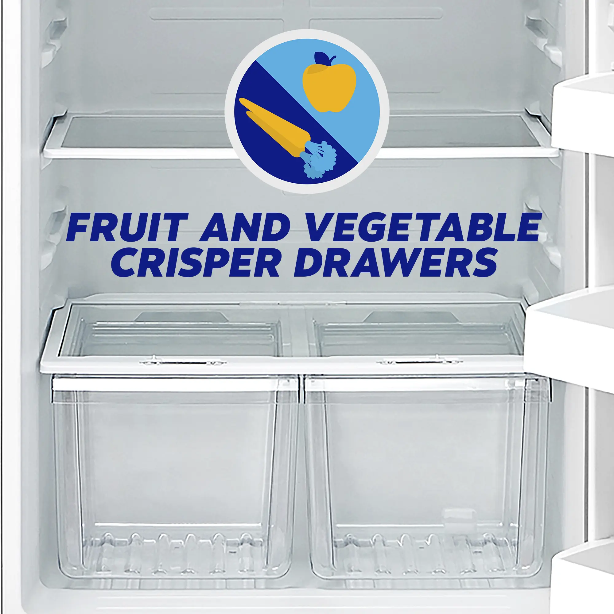 Fruit and vegetable crisper drawers
