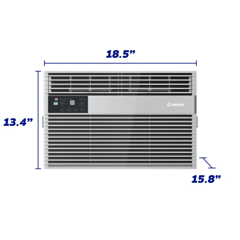 8,000 BTU Window Air Conditioner - dimensions